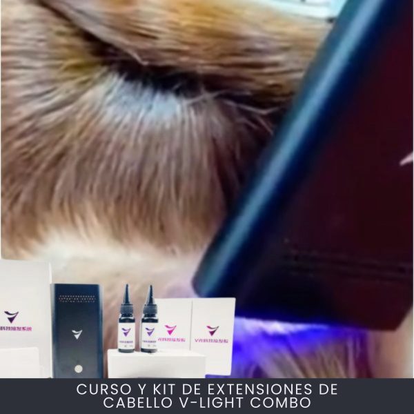 Curso y Kit De Extensiones De Cabello V-Light Combo